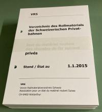 Rollmaterialverzeichnis 2015 der Schweizerischen Privatbahnen