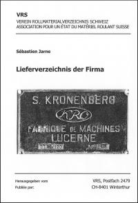26. Lieferverzeichnis der Firma Kronenberg, Luzern