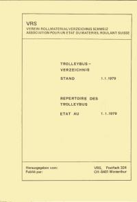 02. Trolleybusverzeichnis Stand 1.1.1979, Repertoire des Trolleybus etat au 1.1.1979